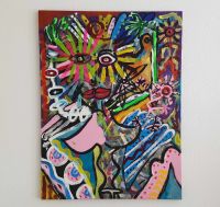 Kunst Abstraktes Gemälde Farbenfroh 60x80cm Unikat Hessen - Dietzenbach Vorschau