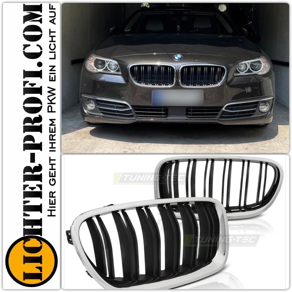 Kühlergrill Nieren chrom schwarz für BMW 5er F10 F11 BJ 10-17