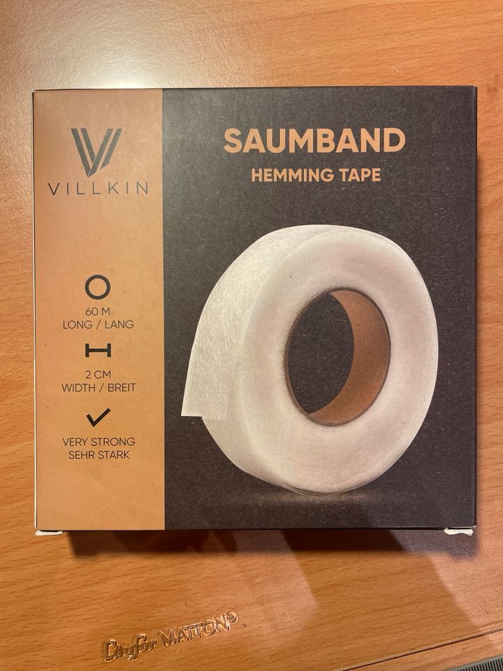 Villkin Saumband Hemming Tape - 60 Meter lang - 2 cm breit in Fulda