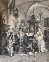 Mozart a. d. Orgel ORIG Antikgrafik 1873 Biberach 1766 Rokoko RAR München - Pasing-Obermenzing Vorschau