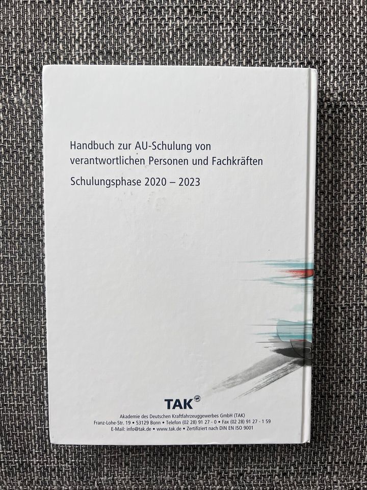 Abgasuntersuchung Handbuch zur AU-Schulung 2020-2023 in Mertesheim