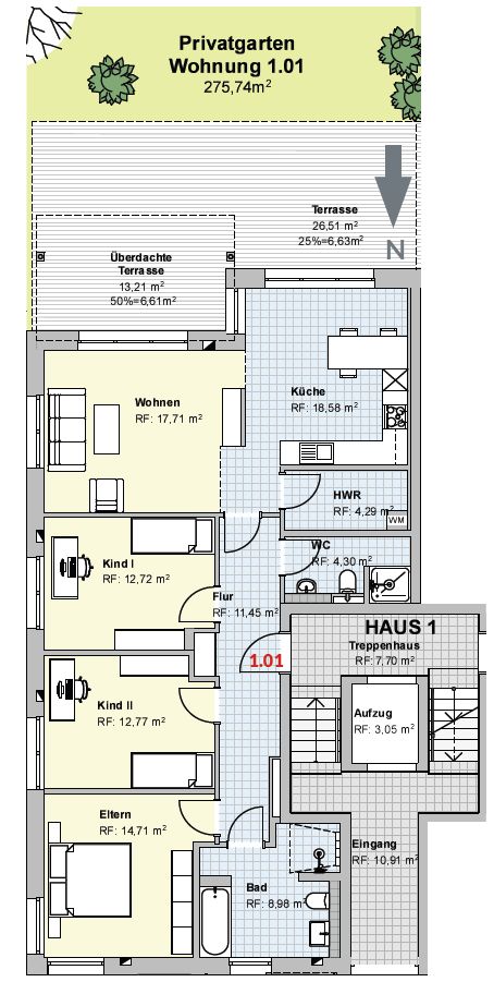 Infotag am 26.05. / 11:00 - 15:00 Uhr: Erdgeschosswohnung in Schwülper, barrierefrei inkl. Aufzug, Tiefgarage, Kellerraum und PV-Anlage! in Schwülper