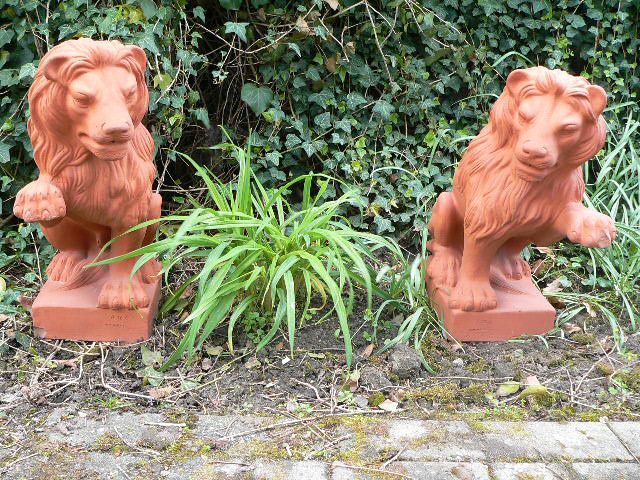 NP: 1250€ Antike Löwen Terrakotta Terracotta Tierfigur Garten in Bad Rothenfelde