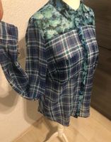 Leichte Bluse / blau / kariert + floral Muster gr.L/XL Baden-Württemberg - Böhmenkirch Vorschau