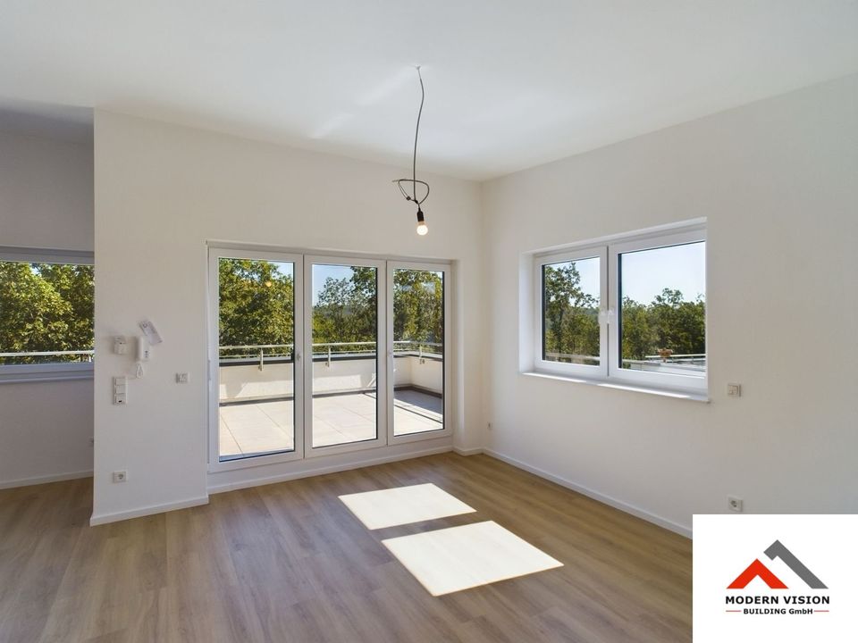 Zu Vermieten: Neubau - Modernes Penthouse mit großer Dachterrasse in schöner Wohnlage | 55743 Idar-Oberstein in Idar-Oberstein