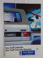 Volkswagen VW Golf I Cabrio Prospekt, Ausgabe: 01/1988 Baden-Württemberg - Murr Württemberg Vorschau