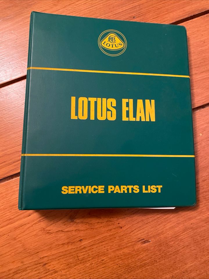 Lotus Elan Workshop Manual Service Parts List in Simmerath