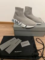Balenciaga Speed 2.0 Graffiti Recycelter Strick Grau Weiß Schuhe München - Trudering-Riem Vorschau
