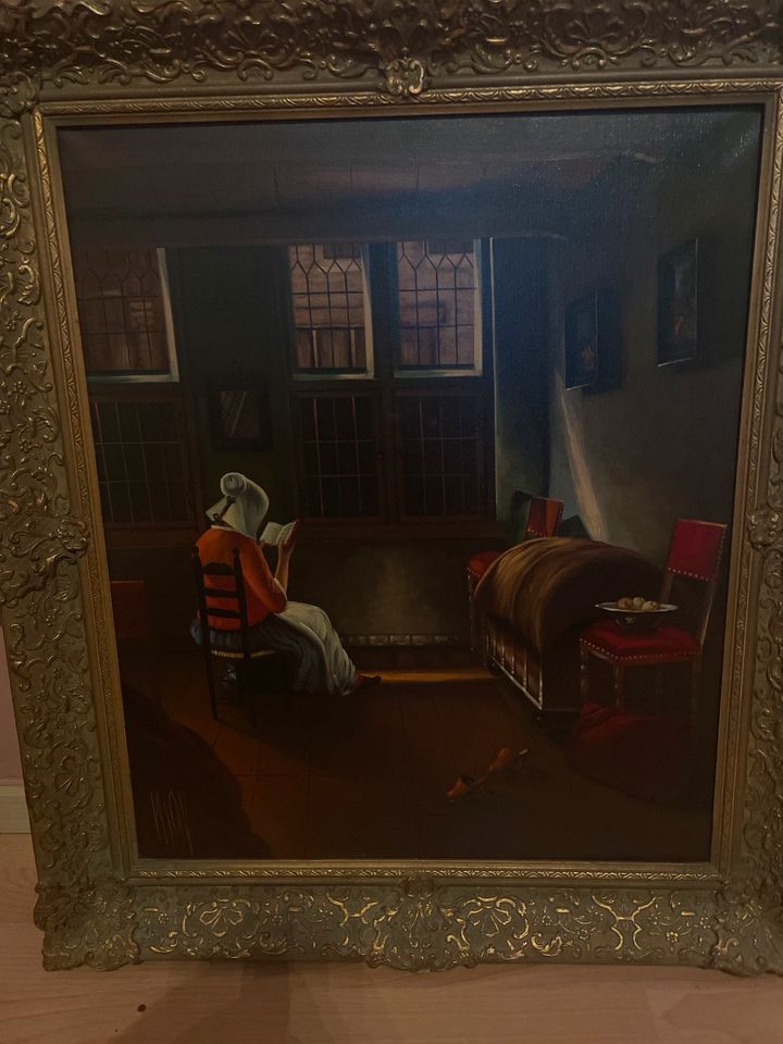 Pieter Janssens „lesende Frau“ Öl Gemälde May in Zülpich