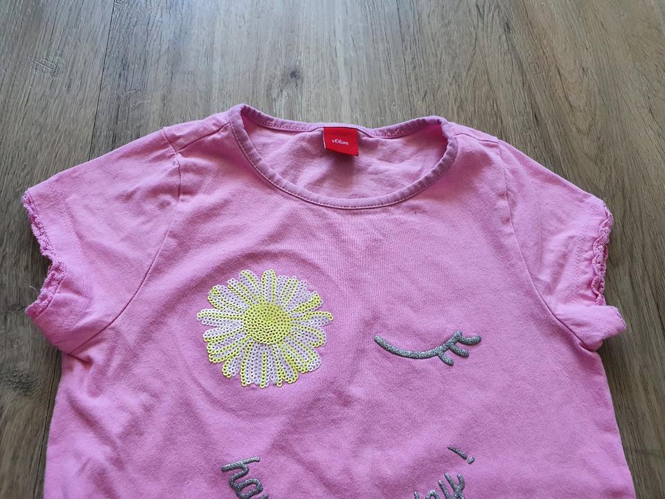 S.Oliver_pinkfarbenes Sommer Kleid mit Sonne und Smiley_Gr.134 in Wolfsburg