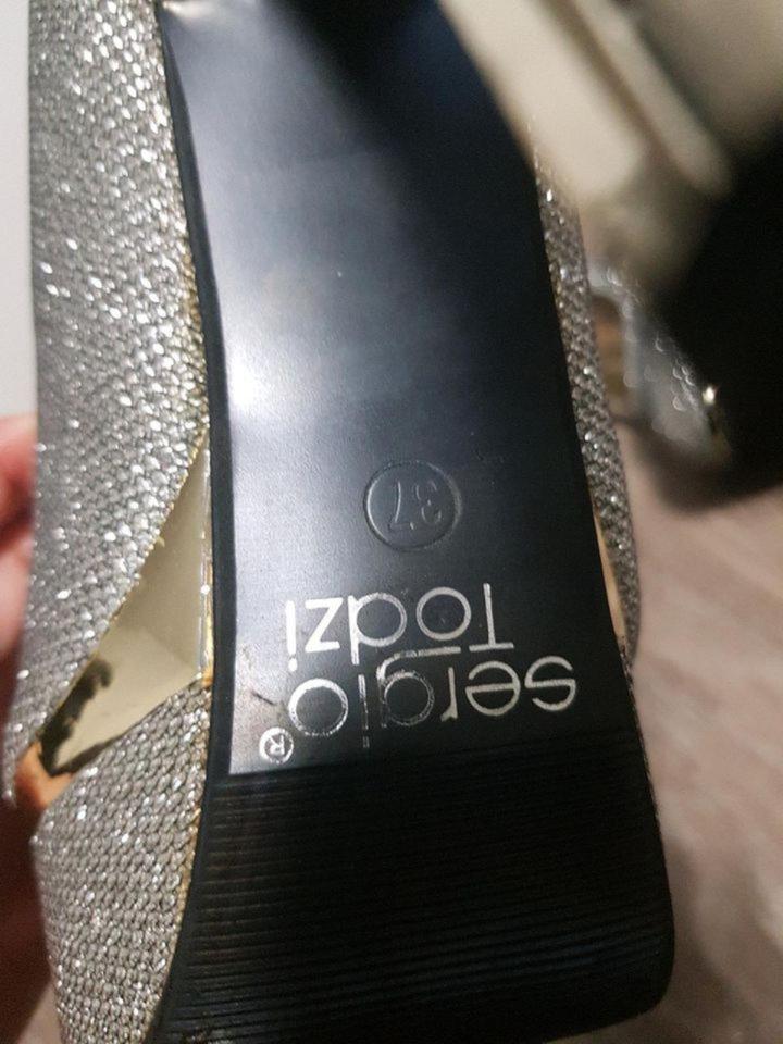 High Heels pumps absatzschuhe silber gold 37 13,5 cm hoch in Frankfurt am Main