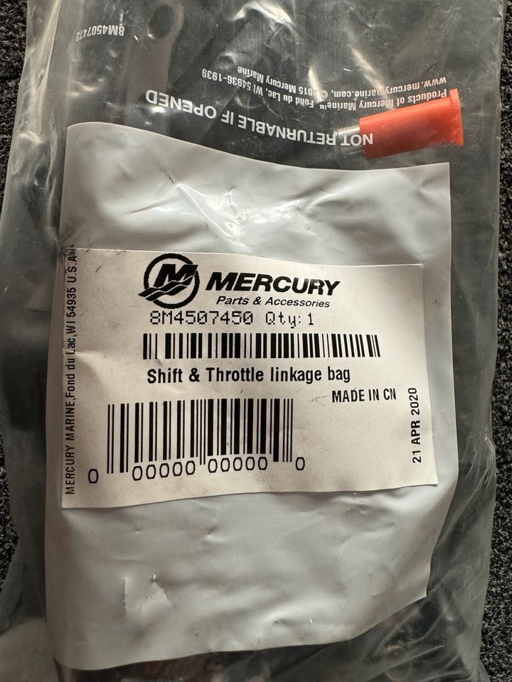 Mercury 8M4507450 Shift & Throttle linkage bag in Hockenheim