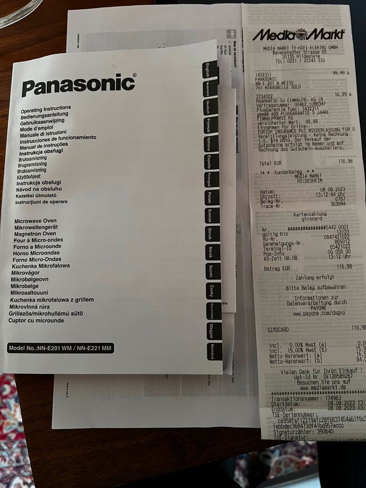 PANASONIC NN-E201W Solo Mikrowelle in Hildesheim