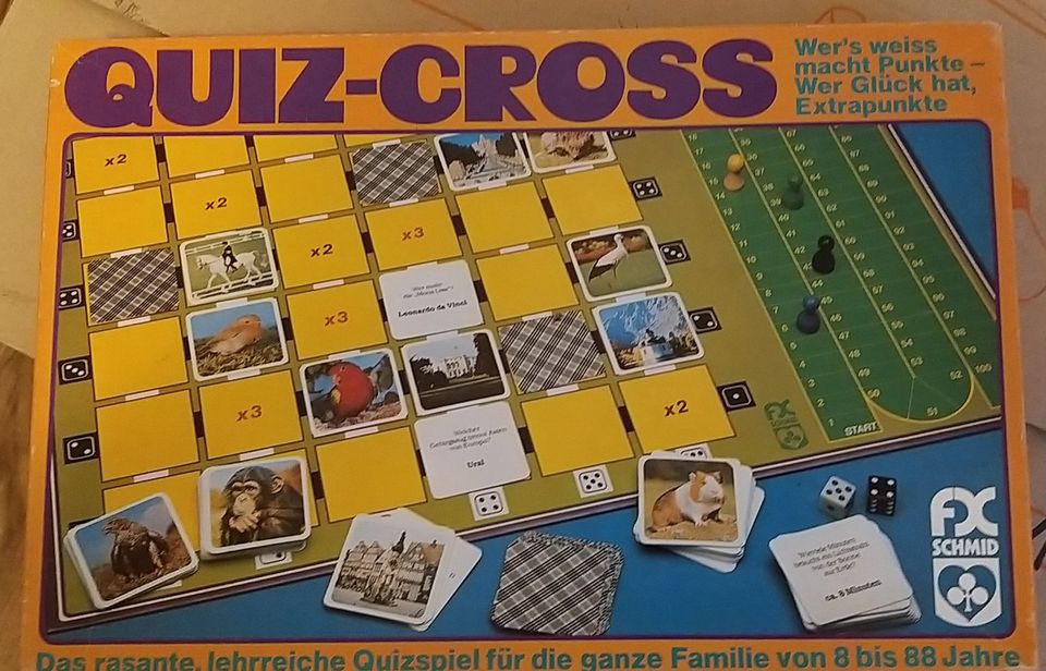 Gesellschaftsspiel Familienspiel Spiel QUIZ CROSS FX SCHMID 57300 in Wohnste