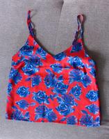 NA-KD Top Blumen Shirt Blusenshirt 34 XS blau rot Thüringen - Meiningen Vorschau