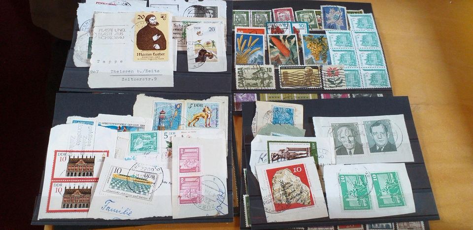 Briefmarken in Steckkarten und Umschlägen in Reuden b Zeitz