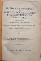 Archiv der Pharmazie Band 269 von 1931 Niedersachsen - Hameln Vorschau