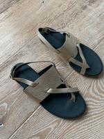 Guliver Design, Zehen-Sandalen, schick, Blau- Gold Sachsen - Neukieritzsch Vorschau
