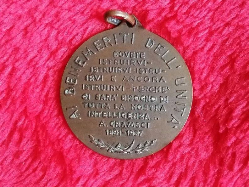 Anhänger / Medaille 1937 Al Benemeriti dell' Unita, in Dassow