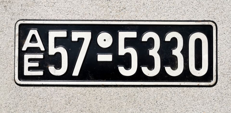 KFZ KENNZEICHEN NUMMERNSCHILD BESATZUNGSZONE BREMEN DEUTSCHLAND in Petersberg (Saalekreis)