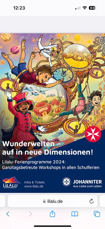 Gutscheincode Lilalu Ferienprogramm Wert 239€ in München