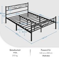 Metallbett 140x200 mit Matratze Köln - Bickendorf Vorschau