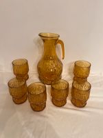 Vintage Set Italien 70er Jahre Karaffe Kanne Bernstein Glas Krug Rheinland-Pfalz - Simmertal Vorschau