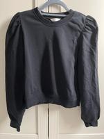 Schwarzer Pullover mit Puffärmeln und Blumen von H&M Sachsen-Anhalt - Biederitz Vorschau
