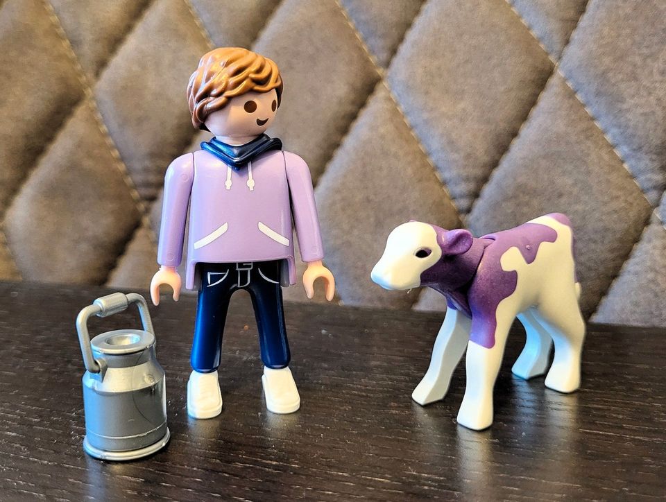 ✨ Playmobil Junge mit Kälbchen Milka-Edition 70263 ✨ in Marklohe