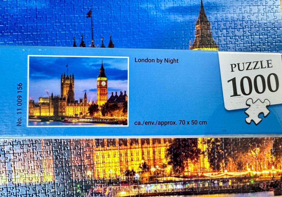 2x1000 Teile Puzzle  / London by Night / New York Skyline in Besigheim
