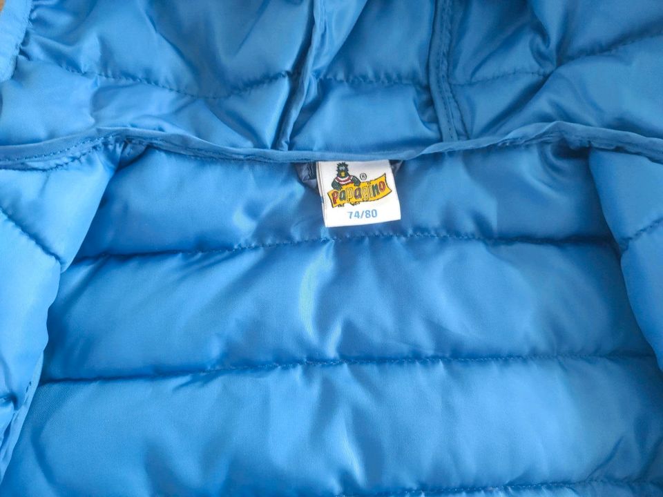 74/80 Steppjacke papagino Aldi blau Jungen Outdoor in Lüdenscheid