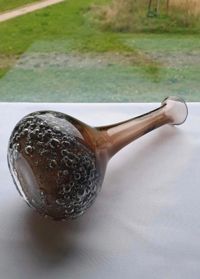 Vase Glas, Rauchtopasvase, Zwiesel Glas „Florida“, Design: Heinri in Erlangen