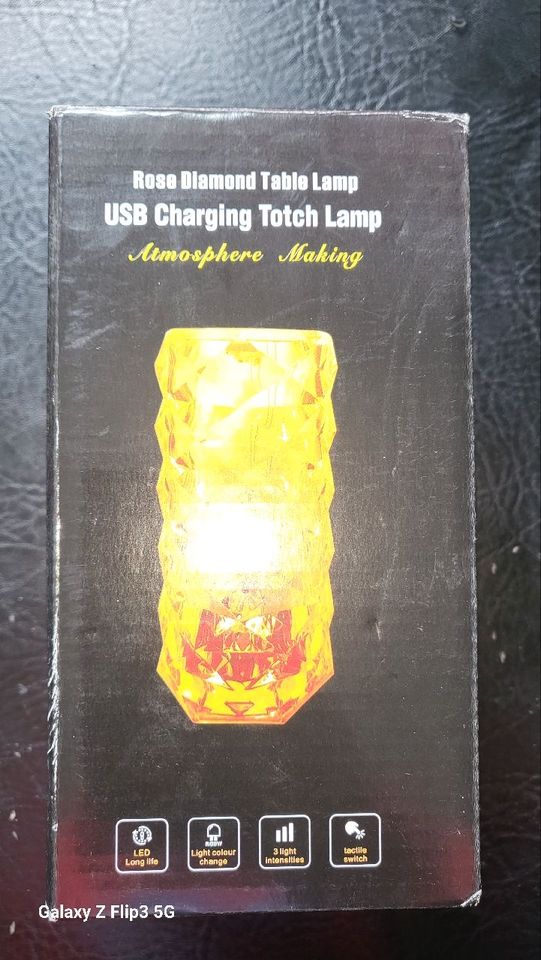 USB Touch Lampe Diamant farbwechselnd "Neu" in Ingersheim