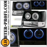 LED Angel Eyes Scheinwerfer schwarz für Jeep Grand Cherokee 93-98 Hessen - Calden Vorschau