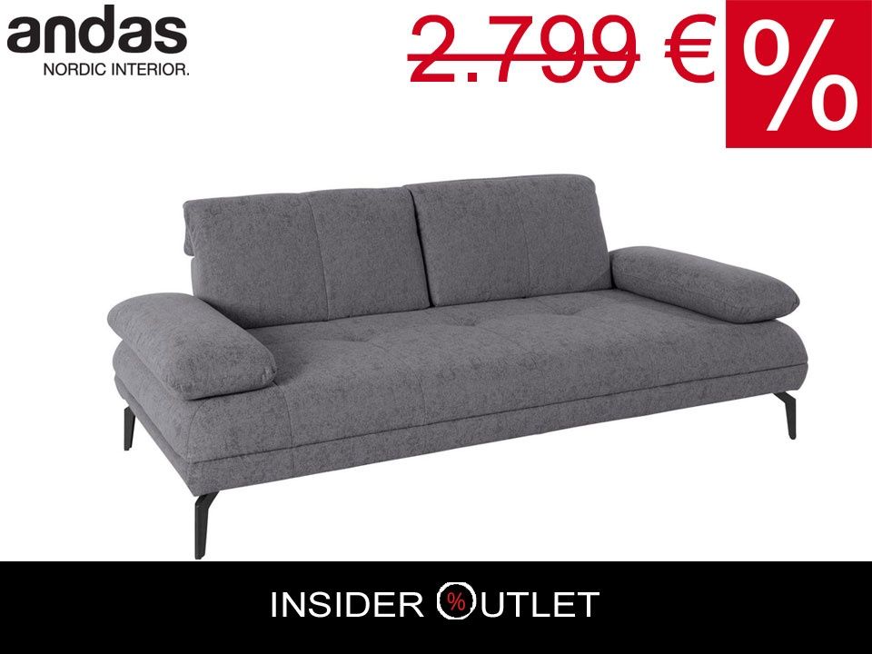 Designer Sofa 2-Sitzer 212 cm Grau Couch Stenlille andas in Köln