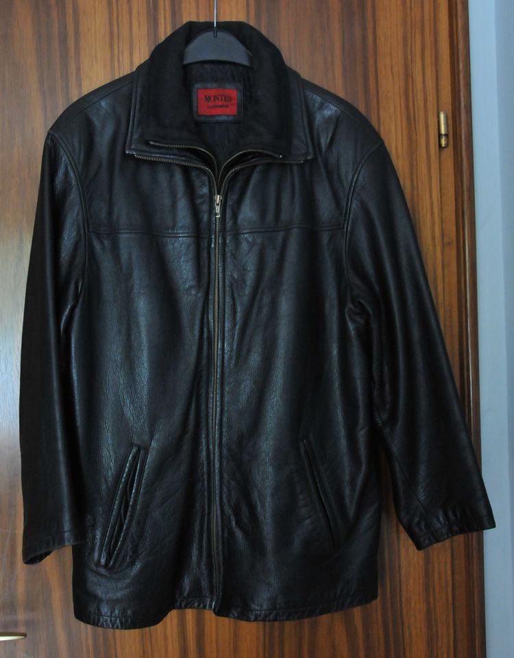 Montes Leatherwear Lederjacke: Dickleder, schwarz, Gr. M/L in Eschweiler