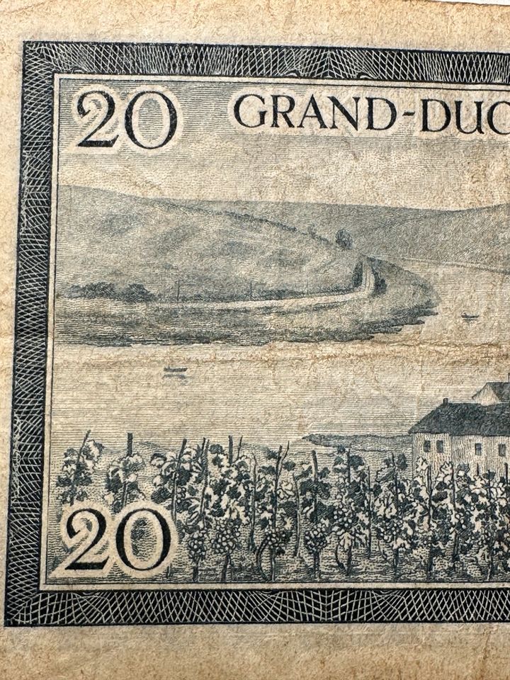 20 Francs Louxembourg Banknote in Pforzheim
