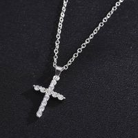 Halskette in Silber mit Strass Kreuz Rheinland-Pfalz - Oberzissen Vorschau