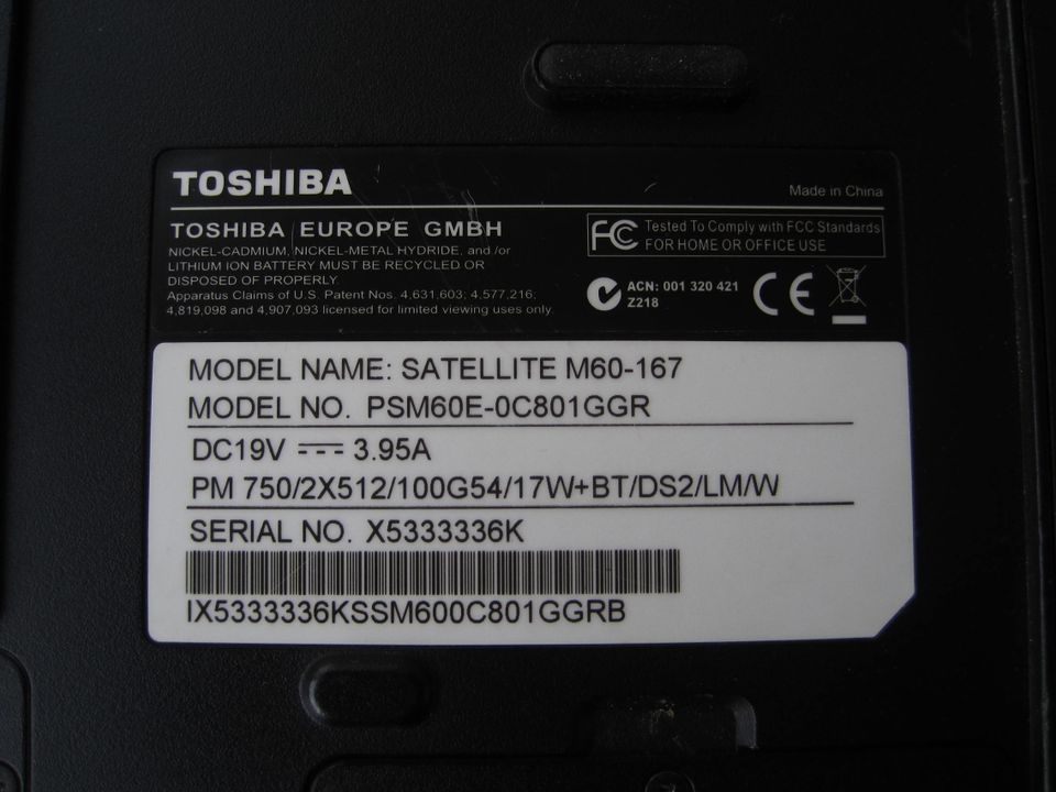 Toshiba Satellite M60-167 Laptop/Notebook 17" defekt für Bastler in Dresden