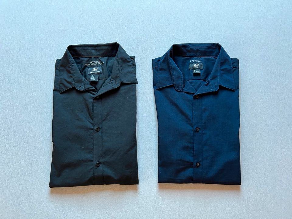 H&M Hemden schwarz und blau in Nürnberg (Mittelfr)