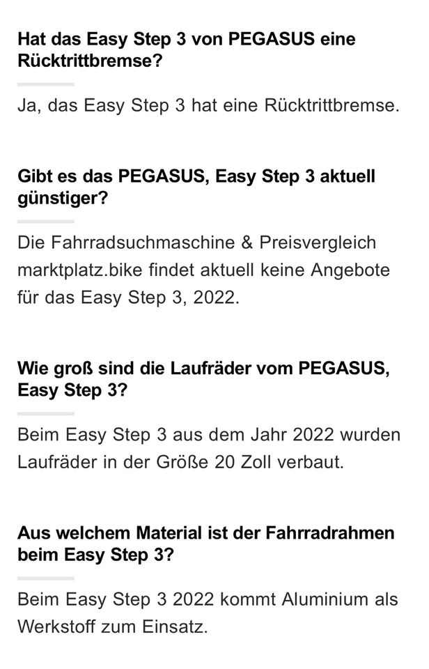 Pegasus Easy Step 3 Klapprad in Wildpoldsried