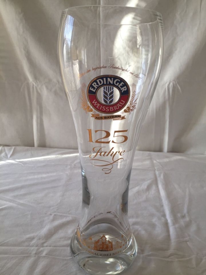 Erdinger Weißbierglas 3L Edition „125 Jahre Weißbräu“ Originalkt. in Neustadt am Rübenberge