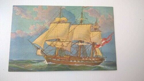 Antik Marine Postkarte Schiff alt Bild Kunst Segelschiff Boot in Hamburg