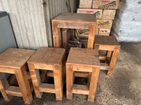 Sitzgarnitur Holz hochtisch Outdoor rustikal Gartenmöbel Niedersachsen - Bokel Vorschau