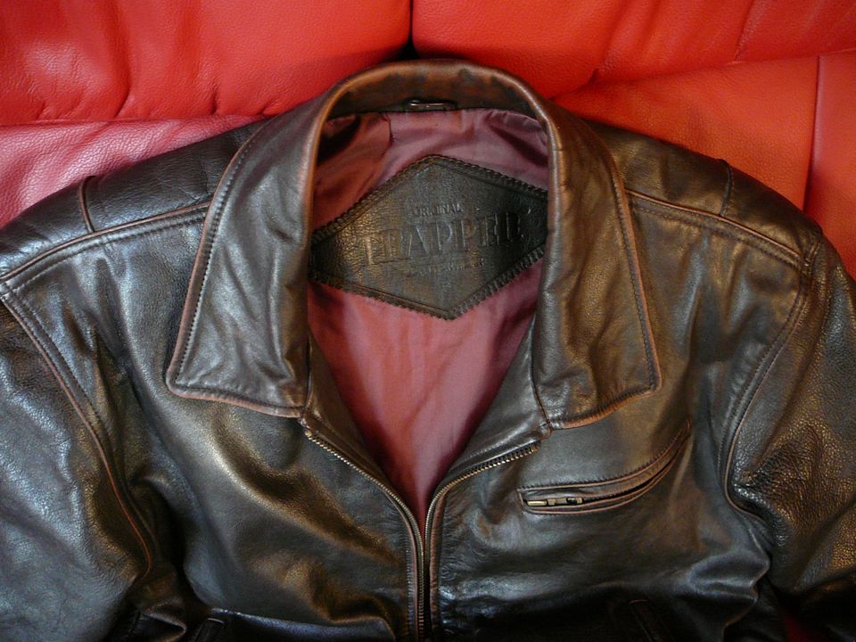 Lederjacke der Marke Trapper, vintage in Heppenheim (Bergstraße)