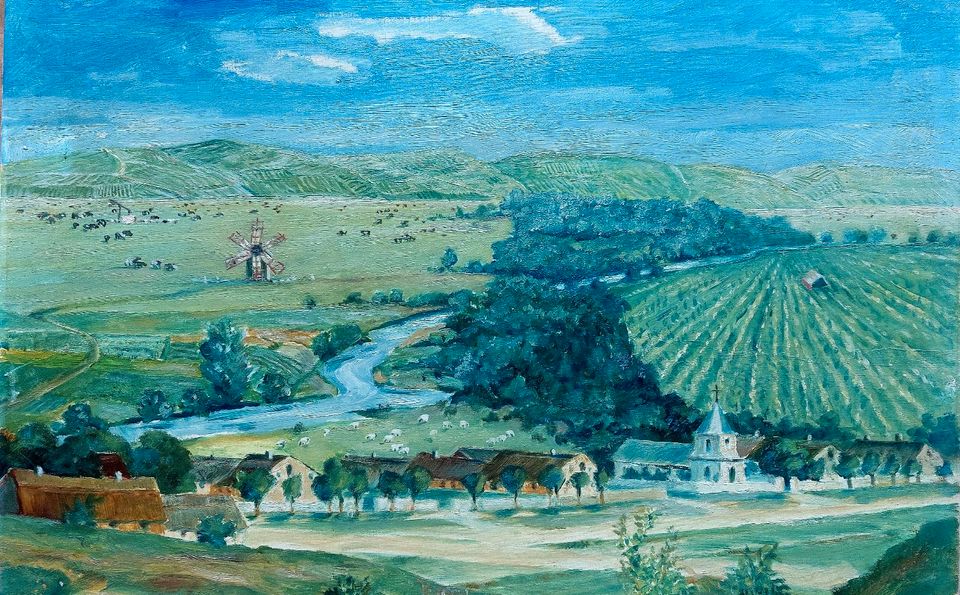 Gemälde Ölbild,  FRITZ KÜCK 1893-1974 UNGARISCHE LANDSCHAFT in Bremen