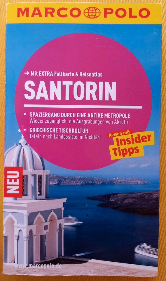 Reiseführer Santorin inkl Faltkarte Top in Düsseldorf