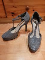 Tamaris Glitzer Silber Pumps 39 Bayern - Kempten Vorschau
