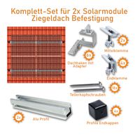 2x Solarpanel Halterung Montage-Set auf Ziegeldach / Pfannendach Mecklenburg-Vorpommern - Torgelow Vorschau