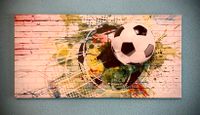 Wandbild Fussball 70x35 cm Baden-Württemberg - Laufenburg (Baden) Vorschau